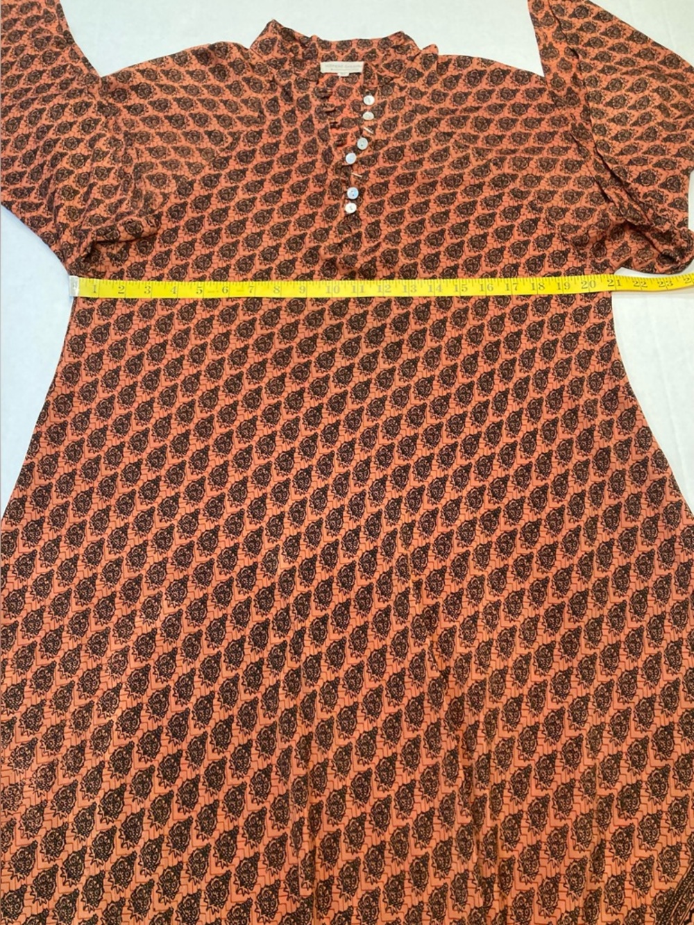 Boho Maxi Dress in Rust Pattern - Picture 6 of 9
